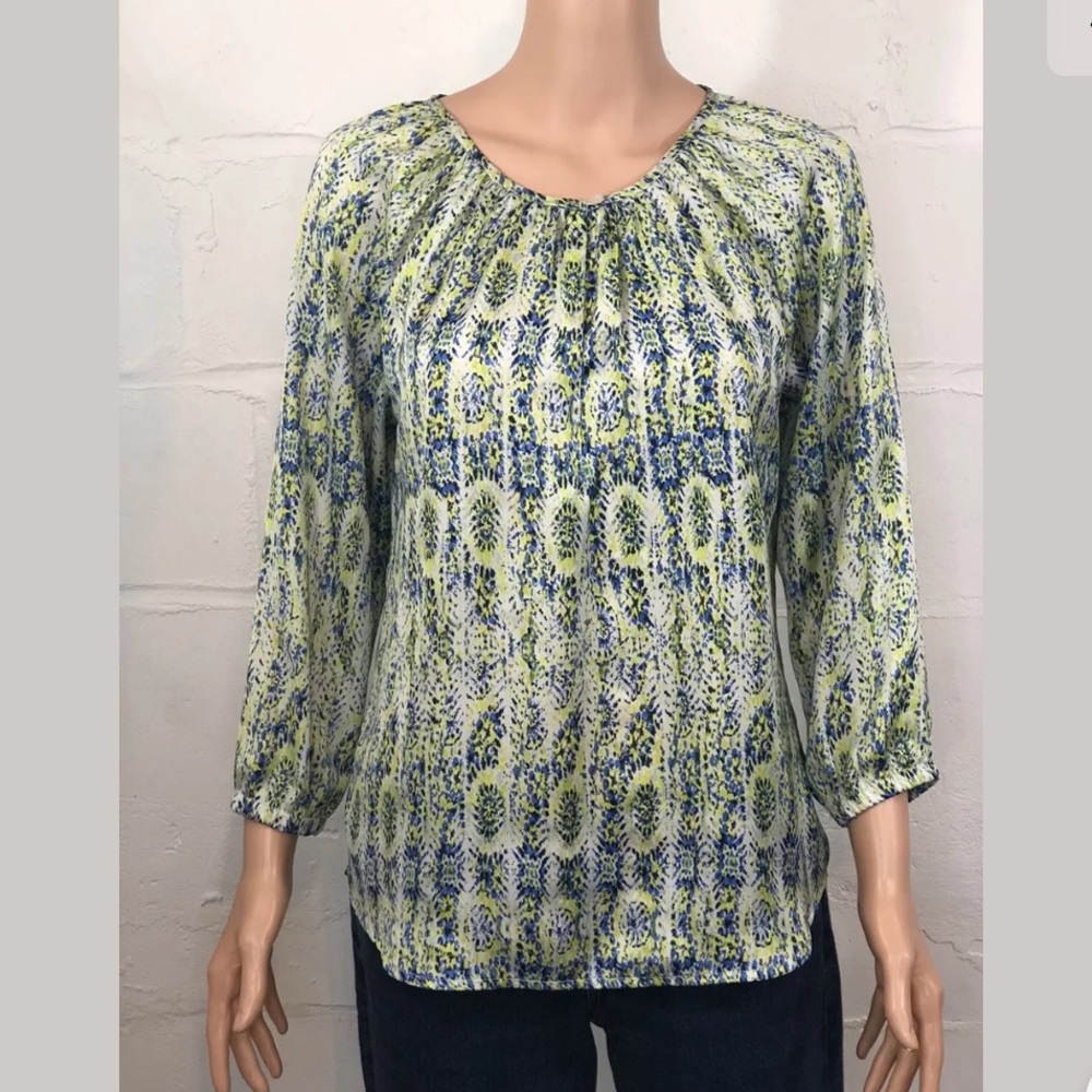 The Limited Top Watercolor Multicolor 3/4 Sleeve